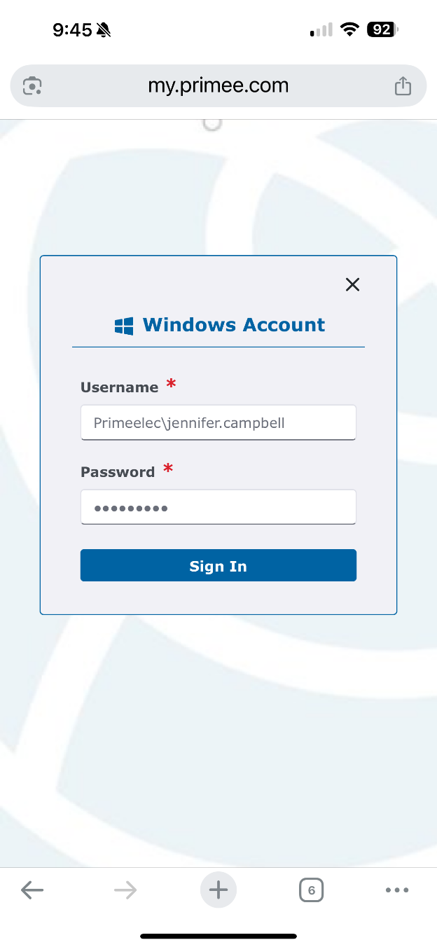 A screenshot of a login screenAI-generated content may be incorrect.